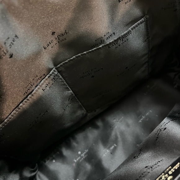 KATE SPADE Black & White Striped Tote Bag - Picture 4 of 5